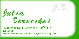 julia derecskei business card